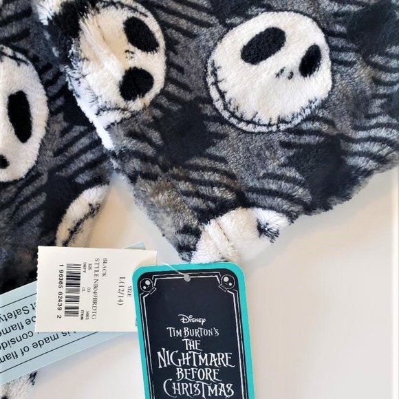 NEW JACK SKELLINGTON SOFT PLUSH ROBE BOYS SIZE LARGE 12/14 NWT - Picture 3 of 3
